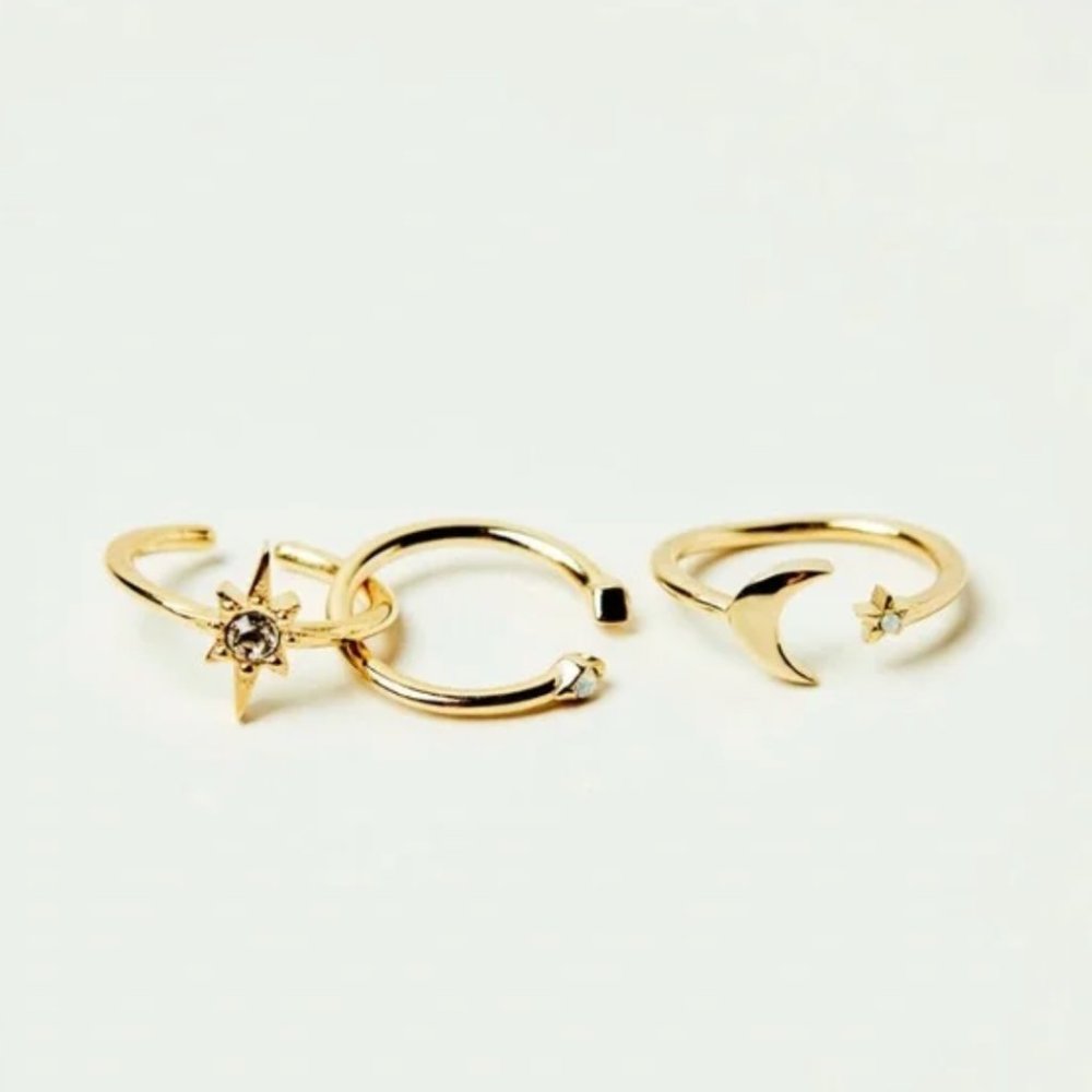'And Every' Celestial Mix and Match Rings Set of 3